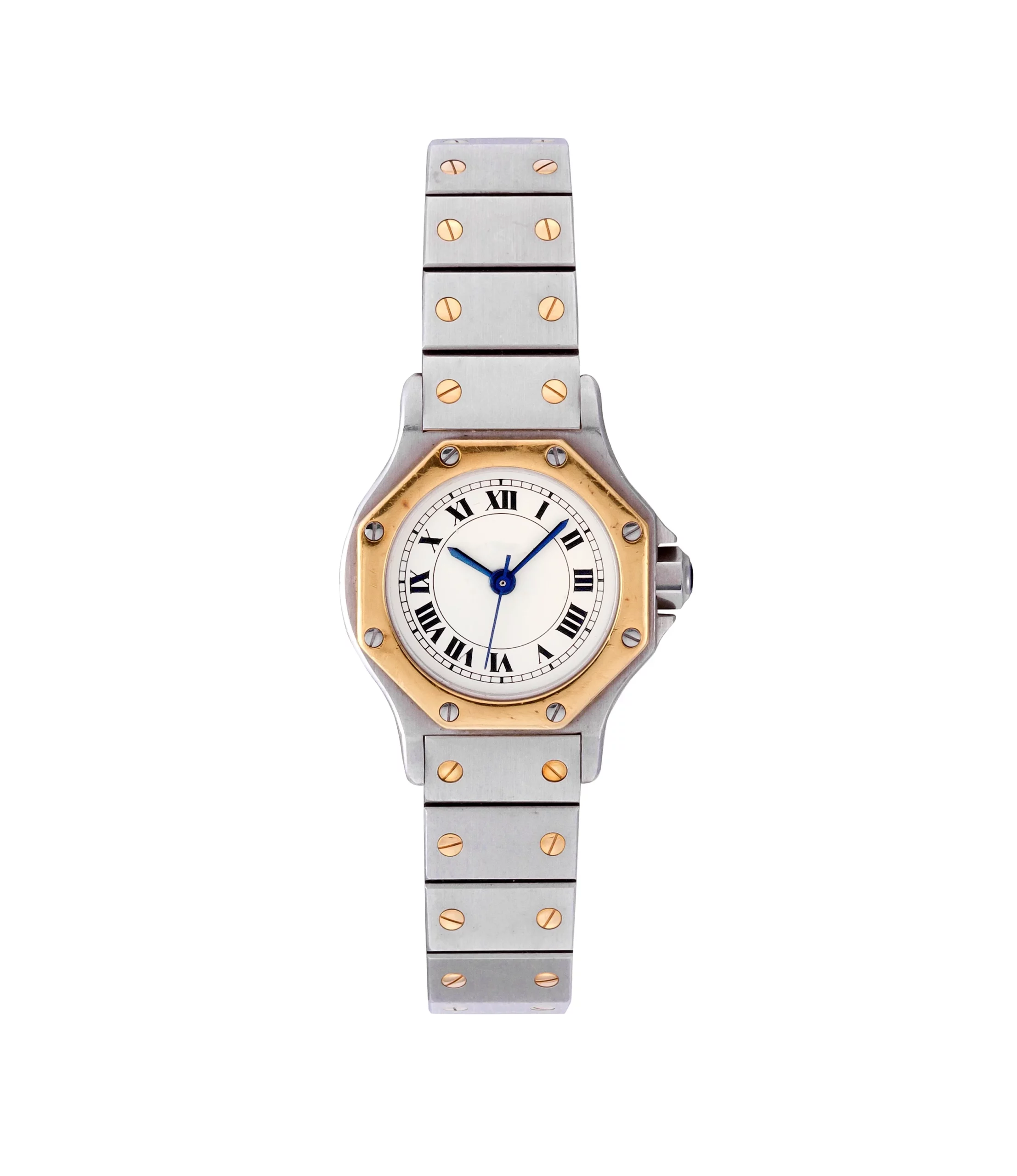 elegant-watch-with-silver-golden-chain-lights-isolated